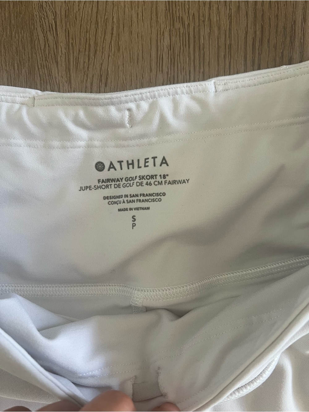 ATHLETA FAIRWAY Stretch Small Golf Skort 17.5”White Tennis Pickelball Athleisure - Picture 4 of 4